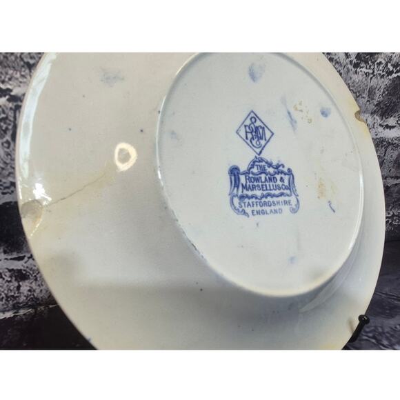 Antique Historical Philadelphia Souvenir Blue Plate by Howland & Marshellus Co - Picture 4 of 6